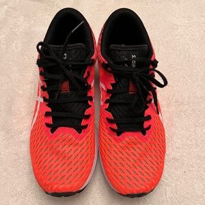 Asics Hyper Speed Mens Size 8.5 Orange White Black Running Shoes Sneakers